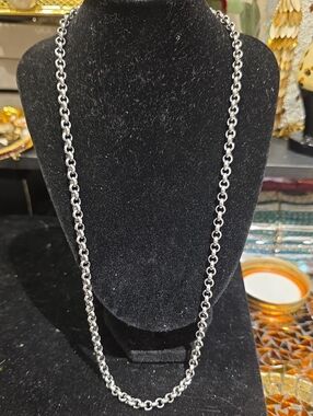 Classic Silver-Tone Men's Chain Necklace